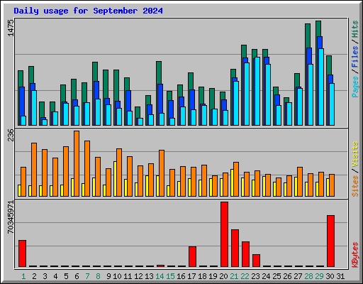 Daily usage for September 2024