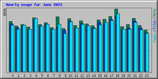 Hourly usage for June 2023