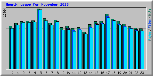 Hourly usage for November 2023